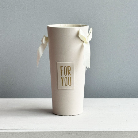 Коробка Ваза "For You" (6 шт) - W3246 Бежевый Бархат