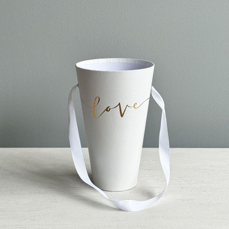 Коробка Ваза "Love" (1 шт) - W3869 Белый