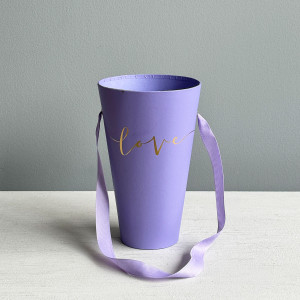 Коробка Ваза "Love" (1 шт) - W3872 Сиреневый