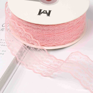 Лента органза "Кружево" 4 см * 41 м  - #053 Персик